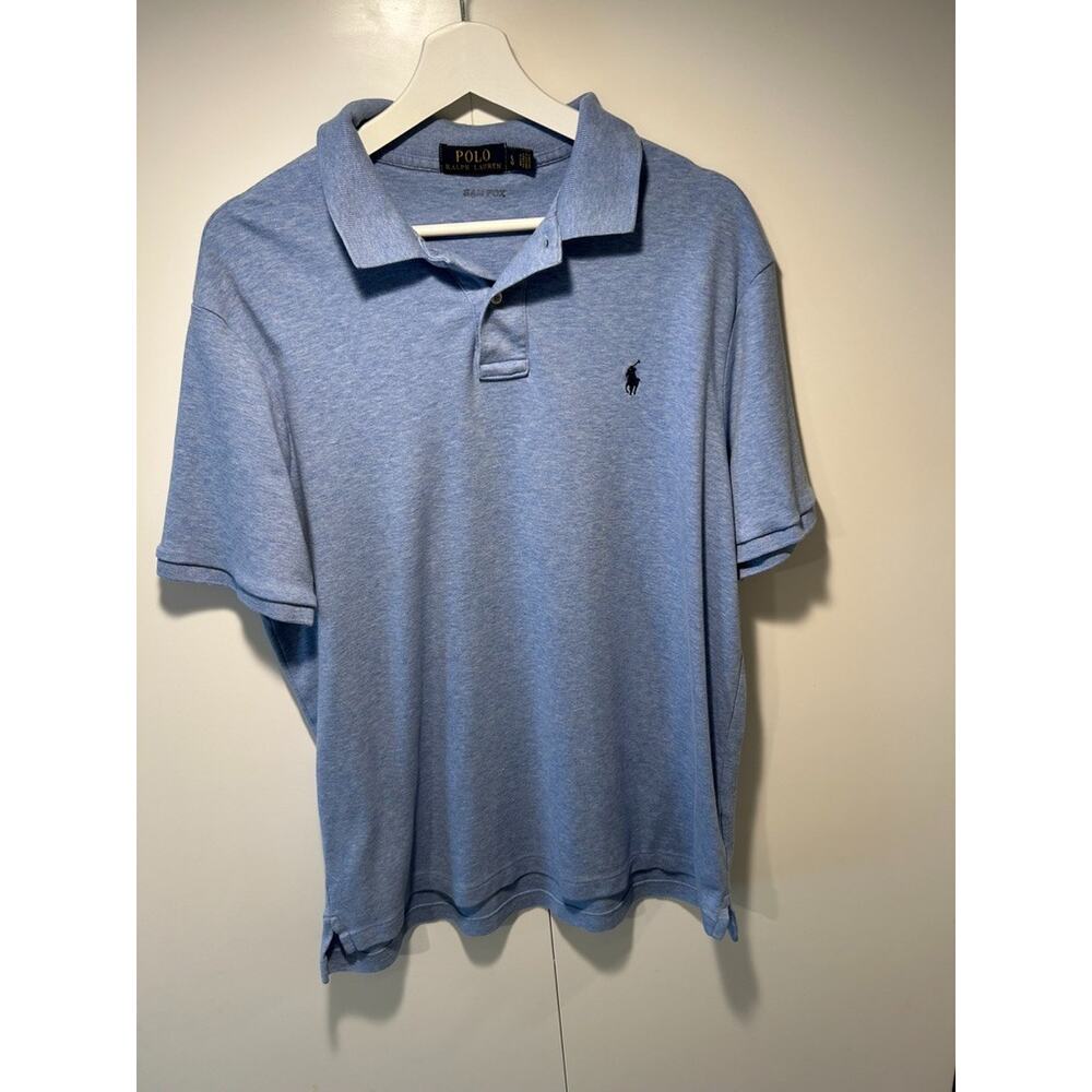 Polo Ralph Lauren Men's Blue Label 100% Cotton Blue Polo Shirt - Size L